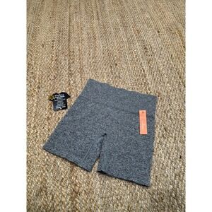 Brand New Colsie Biker Shorts Women's Small Seamless Ribbed Gray Heather W Tag